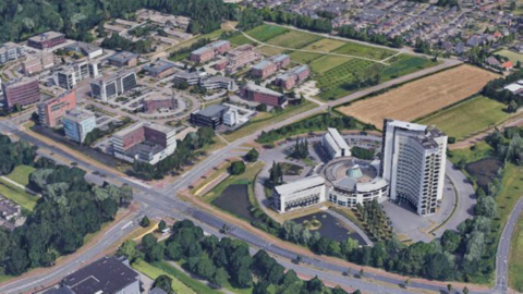 Luchtfoto van de Gelderse Poort