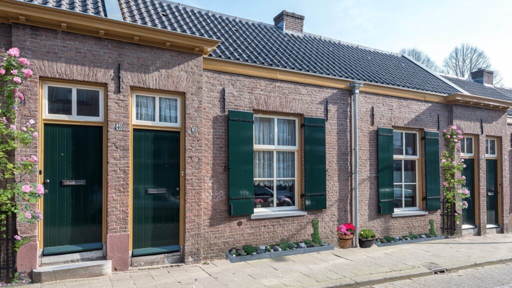 Groen langs een gevel van een huis