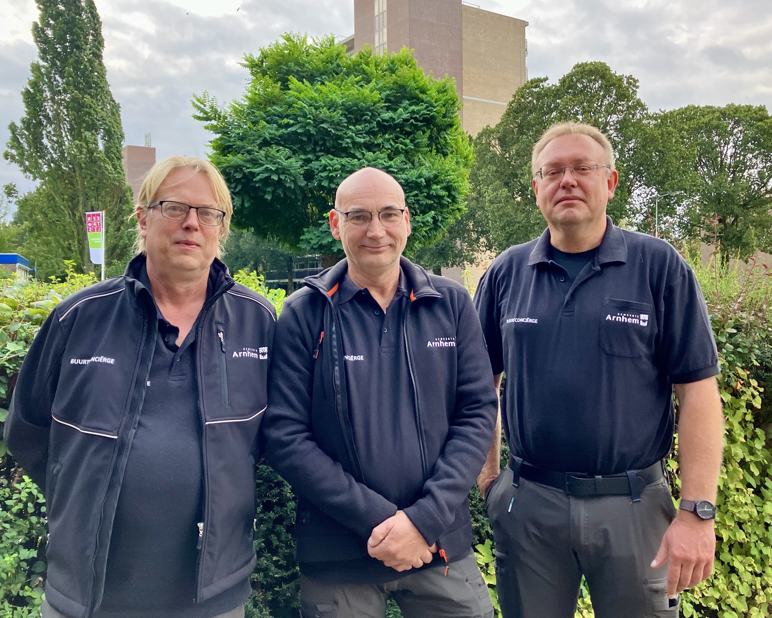 De buurtconciërges voor Presikhaaf, Derk-Jan Dijkstra, Matthijs Wiedijk en Wilfred Comans