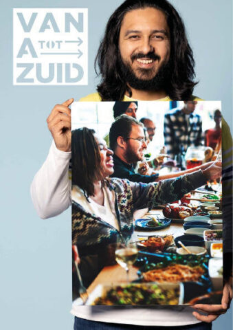 foto van Najib, bewoner van Arnhem-Zuid en het logo van Van A tot Zuid