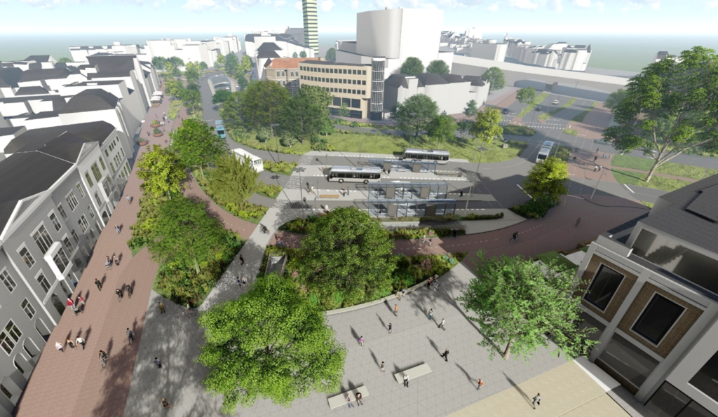 impressie compacter busstation Willemsplein